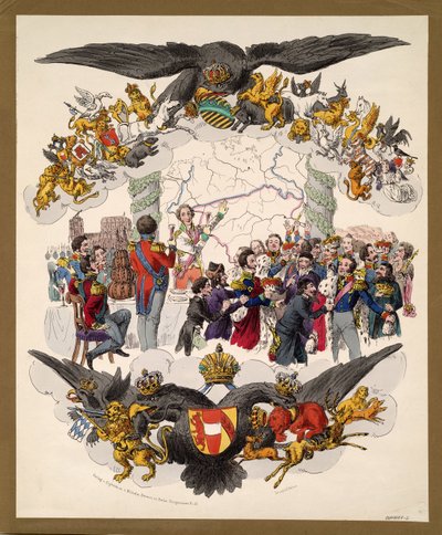 Wienin kongressi karikatyyri, 1815 tekijältä Unbekannt