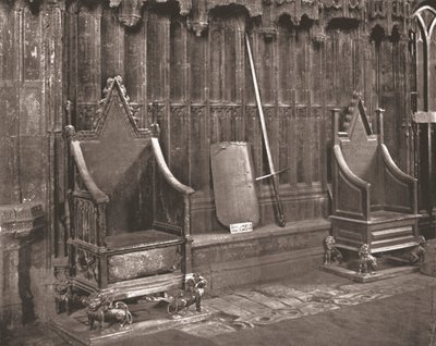 Coronation Chair Westminster Abbeyssa Lontoossa, 1894. tekijältä Unbekannt