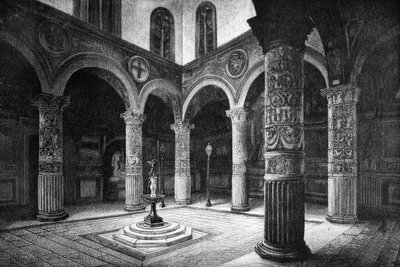Palazzo Vecchion hovi, Firenze, Italia, 1882 tekijältä Unbekannt