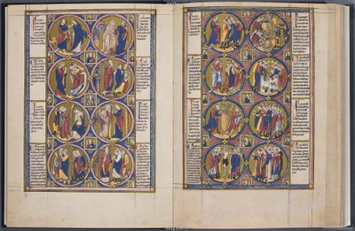 Luominen. Raamatun moralisoi Codex Vindobonensis 2554, noin 1250 tekijältä Unbekannt