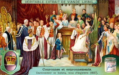 Englannin kuningattaren Victorian kruunaus vuonna 1837, n. 1900 tekijältä Unbekannt