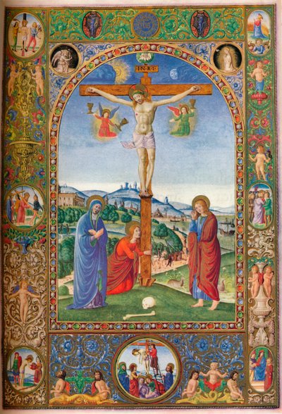 Ristiinnaulitseminen: Neitsyt, Maria Magdalena ja Pyhä Johanneksen kanssa, c1500, 1937 tekijältä Unbekannt