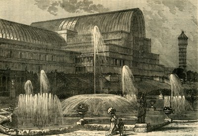 Crystal Palace, etelästä, vuodelta 1878. tekijältä Unbekannt