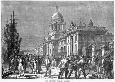Custom House, Dublin, 1800-luku tekijältä Unbekannt