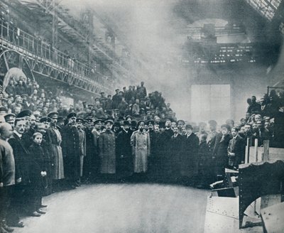 Tsaari, otettu suuren Putiloffin ammus- ja konepajatehtaan työläisten joukkoon, 1914 tekijältä Unbekannt