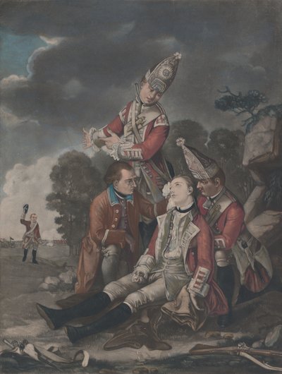 Kenraali Wolfen kuolema Quebecissä syyskuuta 1759, 10. lokakuuta 1779. tekijältä Unbekannt