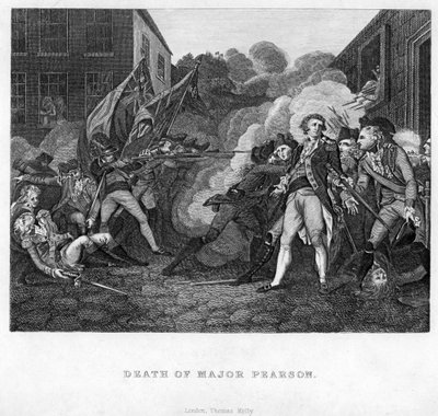 Majuri Pearsonin kuolema, c1782-c1784 tekijältä Unbekannt