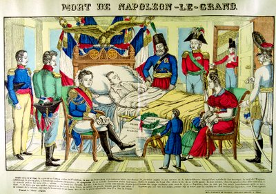 Napoleon Suuren kuolema 5. toukokuuta 1821, 1825 tekijältä Unbekannt