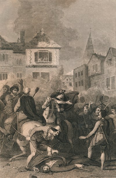 Wat Tylerin kuolema, 1381, 1800-luku tekijältä Unbekannt