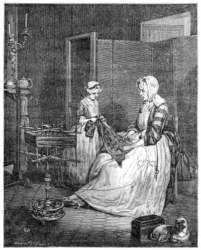 Ahkera äiti, 1740, 1885 tekijältä Unbekannt