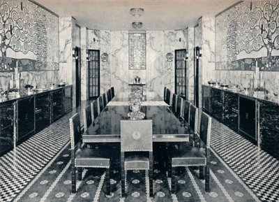 Stoclet Palacen ruokasali, Bryssel, Belgia, vuodelta 1914 tekijältä Unbekannt
