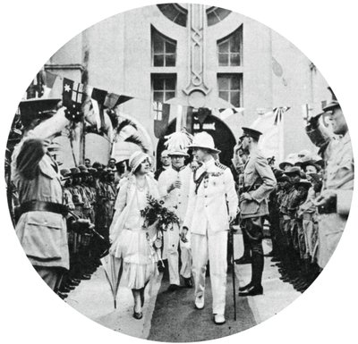 Yorkin herttua ja herttuatar vierailemassa amiraali Benbowin haudalla, Kingston, Jamaika, 1927, 1937 tekijältä Unbekannt