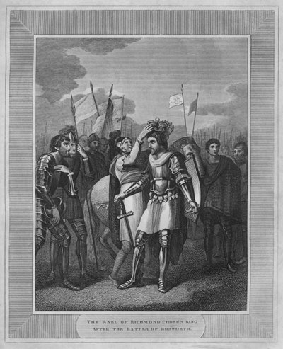 Richmondin jaarli valitsi kuninkaan Bosworthin taistelun jälkeen, 1838 tekijältä Unbekannt