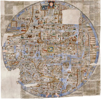 Ebstorf-kartta, c. 1300 tekijältä Unbekannt