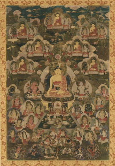 Kahdeksan lääkebuddhaa, 1700-luku. tekijältä Unbekannt