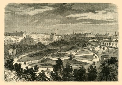 The Embankment, Charing Cross Bridgeltä, 1881. tekijältä Unbekannt