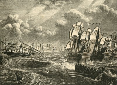 Englannin laivasto ennen Cadizia, 1596, 1890. tekijältä Unbekannt