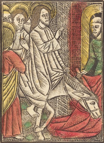 Pääsy Jerusalemiin, n. 1480. tekijältä Unbekannt