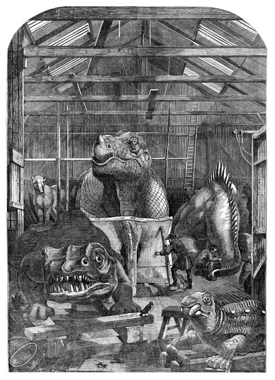 Extinct Animals -mallihuone Crystal Palacessa, Sydenhamissa, 1853 tekijältä Unbekannt