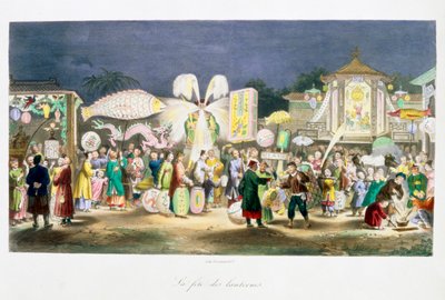 Lyhtyjen festivaali, Kiina, 1824-1827 tekijältä Unbekannt