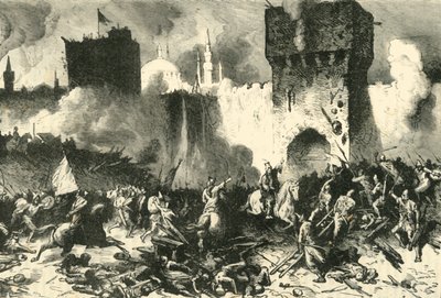 Lopullinen hyökkäys Konstantinopoliin, 29. toukokuuta 1453, 1890. tekijältä Unbekannt