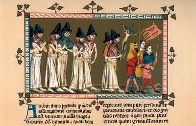 Flagellantit Doornikissa vuonna 1349, 1903 tekijältä Unbekannt