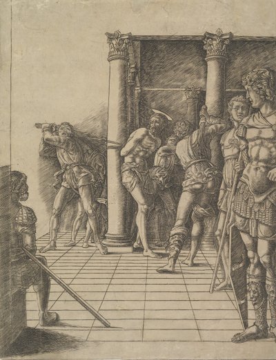 Liputus ja jalkakäytävä, n. 1475-80. tekijältä Unbekannt