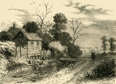 Fleet River, lähellä St. Pancrasia, 1825, c1876. tekijältä Unbekannt