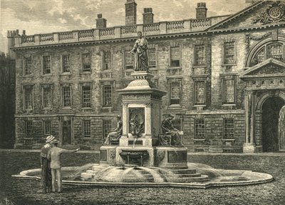Fountain, Kings College, Cambridge, 1800-luvun loppu. tekijältä Unbekannt