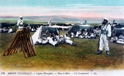 Ranskan muukalaislegioona leirissään, 1910 tekijältä Unbekannt