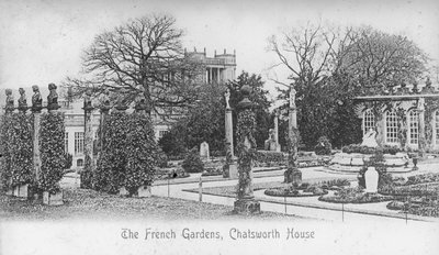 French Gardens, Chatsworth House, Derbyshire, 1800-luvun loppu tai 1900-luvun alku tekijältä Unbekannt