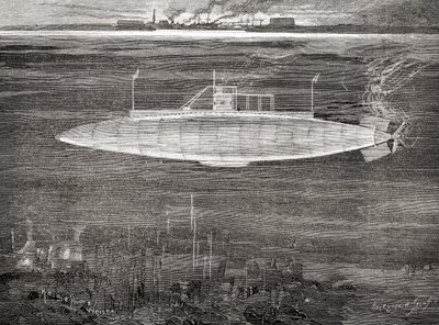 Ranskan laivaston sukellusvene Gustave Zédé, joka laskettiin vesille vuonna 1900. tekijältä Unbekannt
