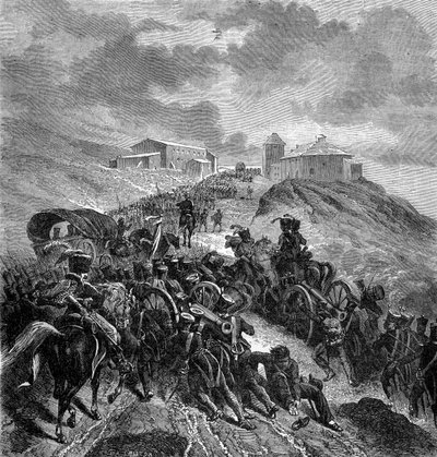 Ranskan armeija ylitti Sierra Guadarraman, Espanjan, 22.-24.9.1808 1882-1884 tekijältä Unbekannt