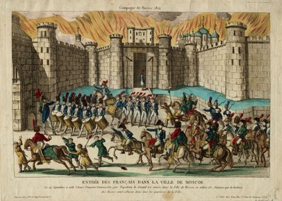 Ranskan tulo Moskovaan, 1812 tekijältä Unbekannt