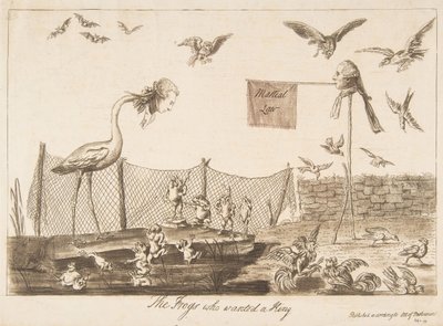 Sammakot, jotka halusivat kuningasta, 14. heinäkuuta 1789. tekijältä Unbekannt