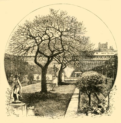 Palais Royalin puutarhat, Pariisi, 1890. tekijältä Unbekannt