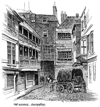 The George Inn, Southwark, Lontoo, 1887 tekijältä Unbekannt
