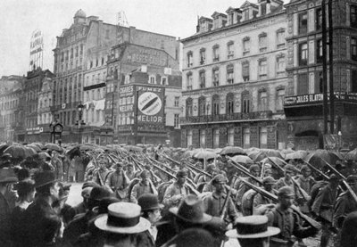 Saksan armeija marssi Brysselin läpi, ensimmäinen maailmansota, 1914 1920 tekijältä Unbekannt