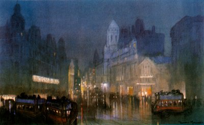 Tottenham Court Roadin Grand Canal. c1900-1940 tekijältä Unbekannt