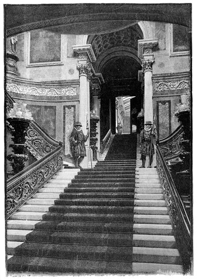 Grand Staircase, Buckinghamin palatsi, Lontoo, 1900 tekijältä Unbekannt