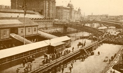 The Great Floating Landing Stage Liverpoolissa, vuodelta 1930. tekijältä Unbekannt