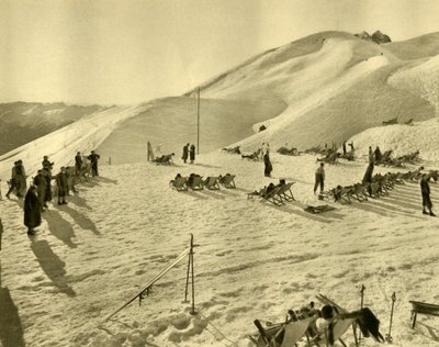 Hafelekarbahnin hiihtohissi, Innsbruck, Tiroli, Itävalta, vuodelta 1935. tekijältä Unbekannt