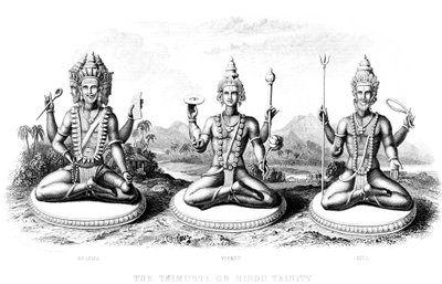 Hindujen kolminaisuus, 1800 tekijältä Unbekannt