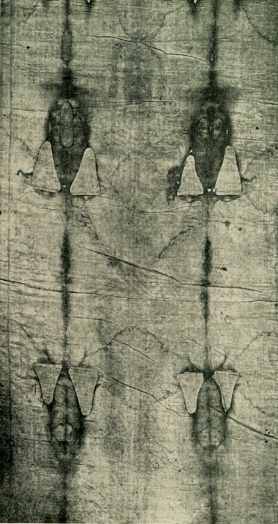 Pyhä käärinliina - Ruumiinjälki: Edestä, 1902. tekijältä Unbekannt