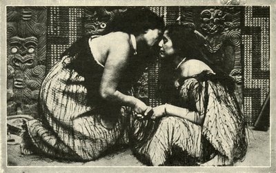 Hongi, Maoritervehdys, vuodelta 1948. tekijältä Unbekannt