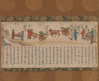Kuvitettu Sutra menneestä ja nykyisyydestä Karma Kako genzai inga kyo emaki, 1200-luvun loppu. tekijältä Unbekannt