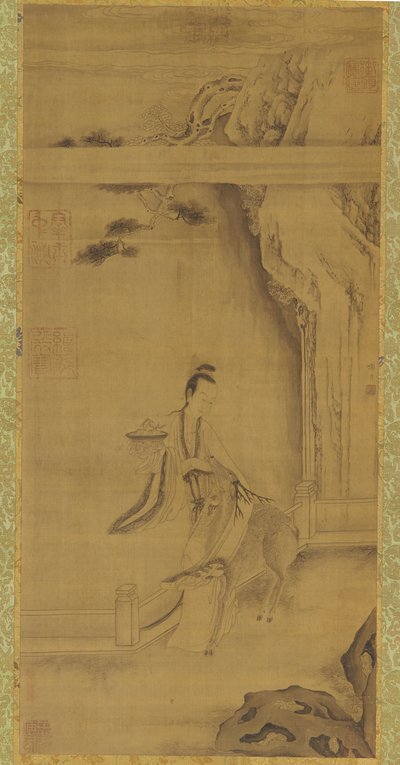 Kuolematon Ma Gu hirven kanssa, Qing-dynastia, 1700-luku. tekijältä Unbekannt
