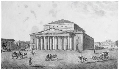 Keisarillinen Bolshoi Kamenny -teatteri, Pietari, Venäjä, 1820-luku. tekijältä Unbekannt