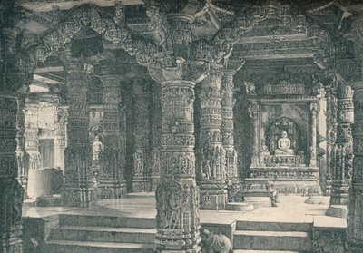 Jain-temppelin sisustus Abu-vuorella Rajputanassa, n. 1903, 1904 tekijältä Unbekannt