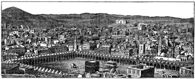 Kaaba, Masjid al-Haram -moskeija, Mekka, 1877 tekijältä Unbekannt